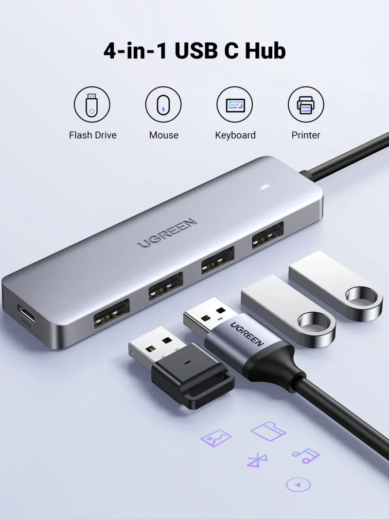UGREEN USB C Hub 4 Ports, USB C to USB Hub