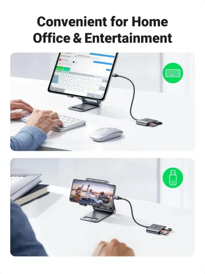 UGREEN 3-in-1 USB C SD-kaartlezer