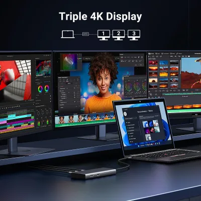 UGREEN 8-in-1 USB-C dockingstation met dualmonitor