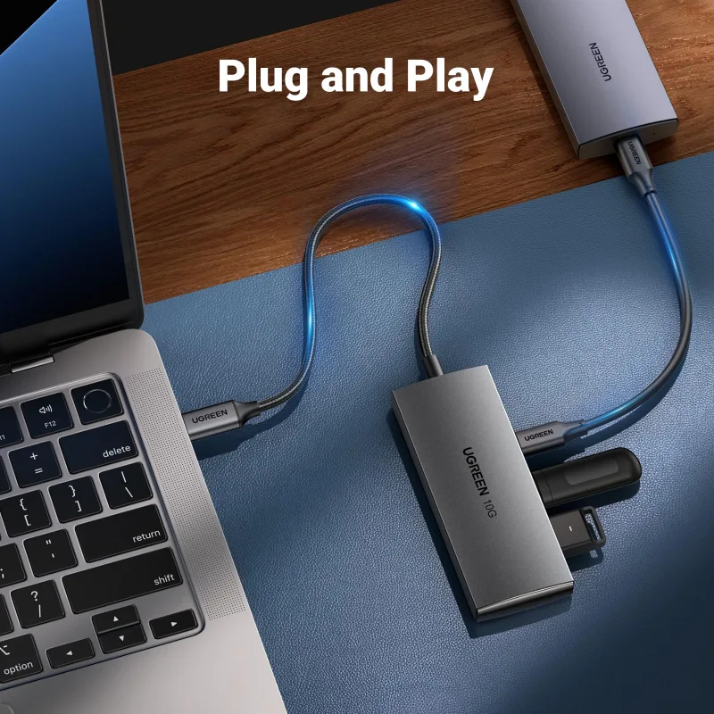 Hub USB C UGREEN 10Gbps, Adaptador USB 3.2 de 4 Portas