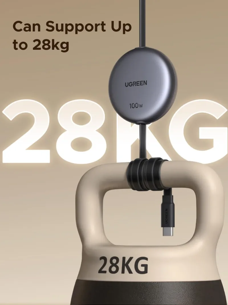 UGREEN Nexode 伸縮 USB-C 充電線 100W