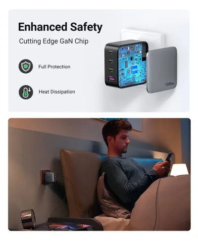 (Zestaw) Ładowarka Nexode 100W + kabel USB-C 100W 2 szt.