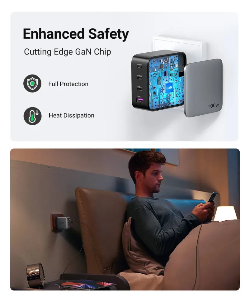 (Zestaw) Ładowarka Nexode 100W + kabel USB-C 100W 2 szt.