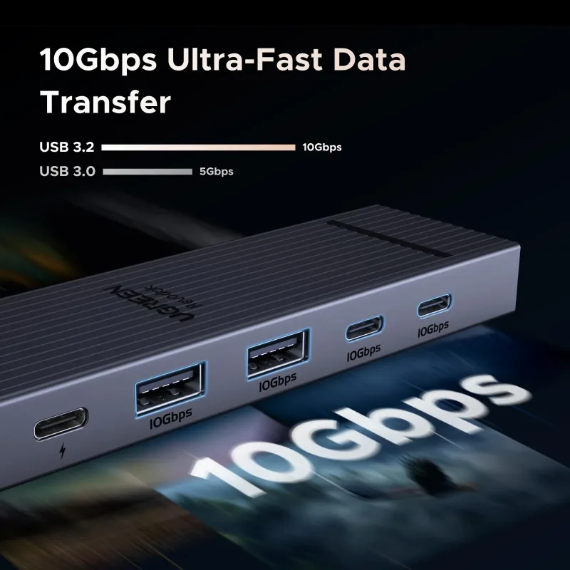 Hub USB-C UGREEN Revodok Pro 106 4K@60Hz 10Gbps