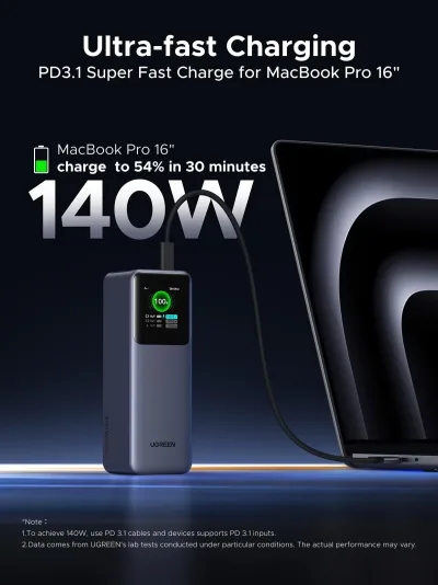 Power Bank UGREEN 25000mAh e Carregador Nexode Air 65W