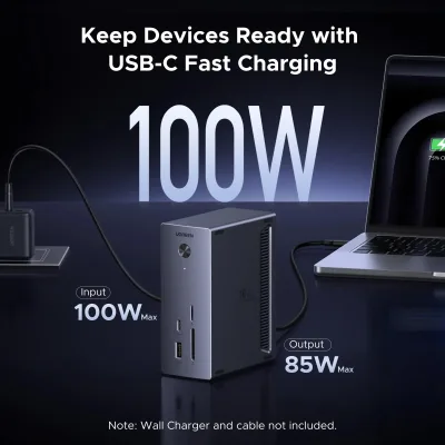 Hub USB-C 10 en 1 UGREEN con carcasa SSD - HDMI 4K y PD 100W
