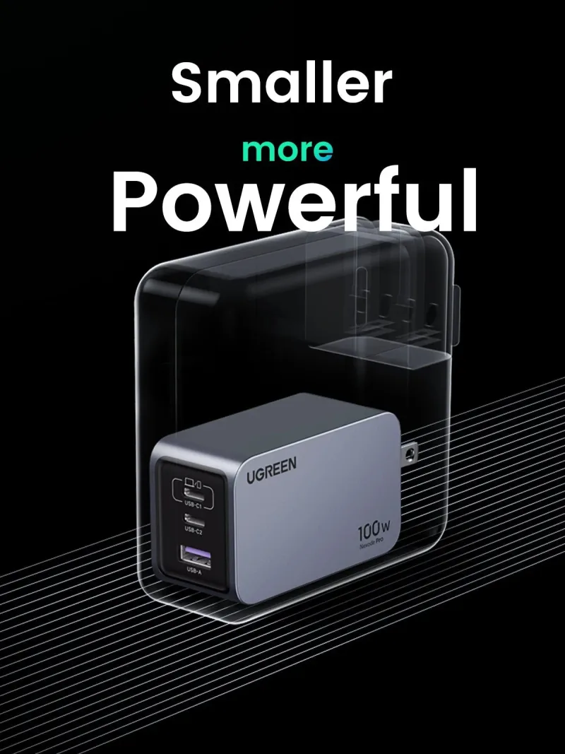 UGREEN Nexode Pro 100W 3 埠充電器
