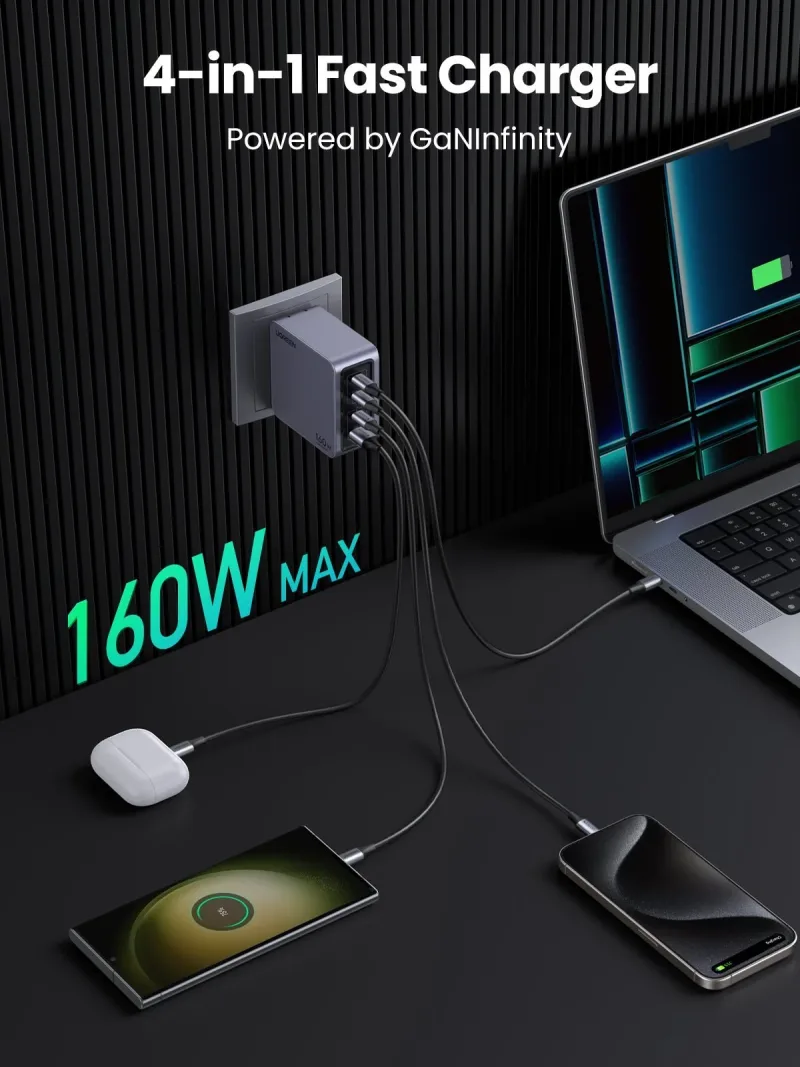 UGREEN Nexode Pro ładowarka 160W 4-portowa