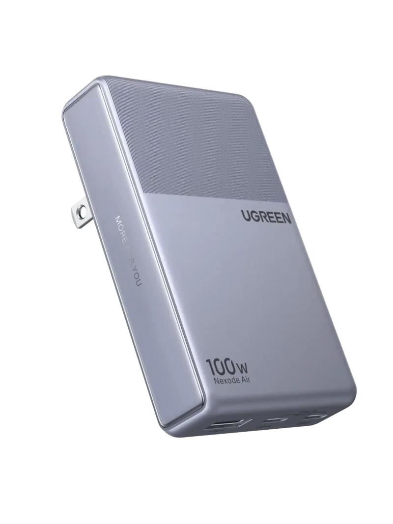 UGREEN Nexode Air Slim Charger (100W, 3-port, foldbart stik)