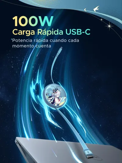 Câble USB-C rétractable 100W UGREEN x Honkai: Star Rail