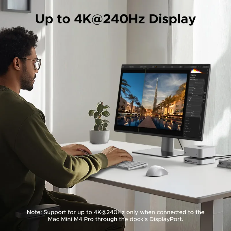 UGREEN Mac mini M4 Dock with 4K144Hz Display Port and SSD Enclosure