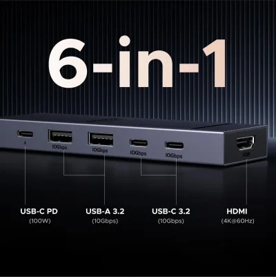 Hub USB-C UGREEN Revodok Pro 106 4K@60Hz 10Gbps