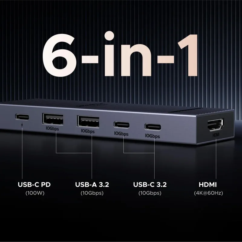 Hub USB-C UGREEN Revodok Pro 106 4K@60Hz 10Gbps