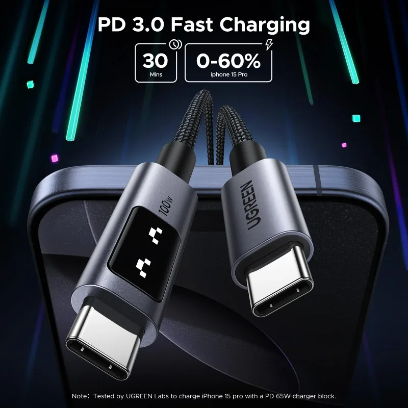 Câble USB-C vers USB-C UGREEN Uno 100W