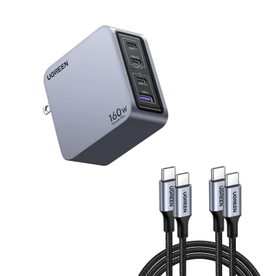 Nexode Pro 160W + 6.6FT 100W USB-C Kabel 2-pack