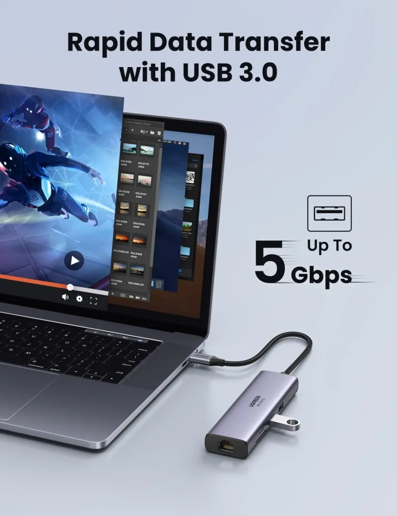 UGREEN 7-i-1 USB-C-hubb med 4K HDMI