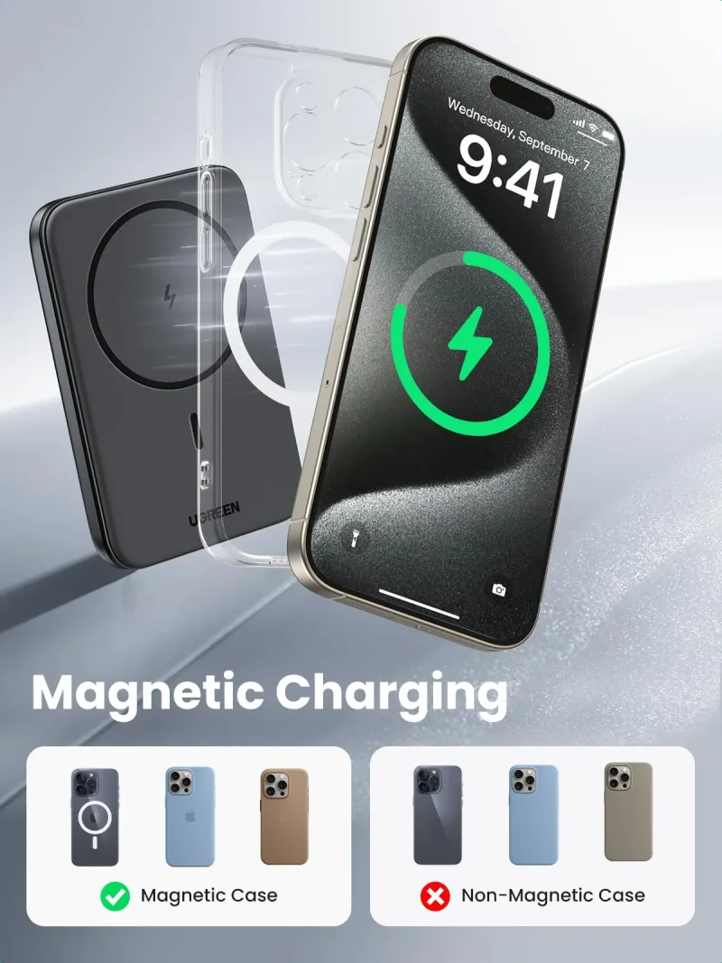 UGREEN 5000mAh MagSafe-powerbank för iPhone