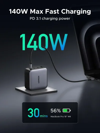 UGREEN 200 W 4-portars laptopladdare