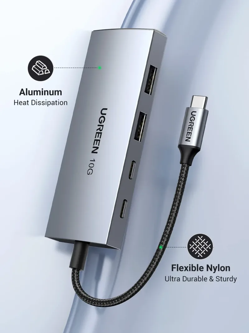 UGREEN USB-C Hub 4-Port USB 3.2 10Gbps Data Hub with 2 USB-C & 2 USB-A