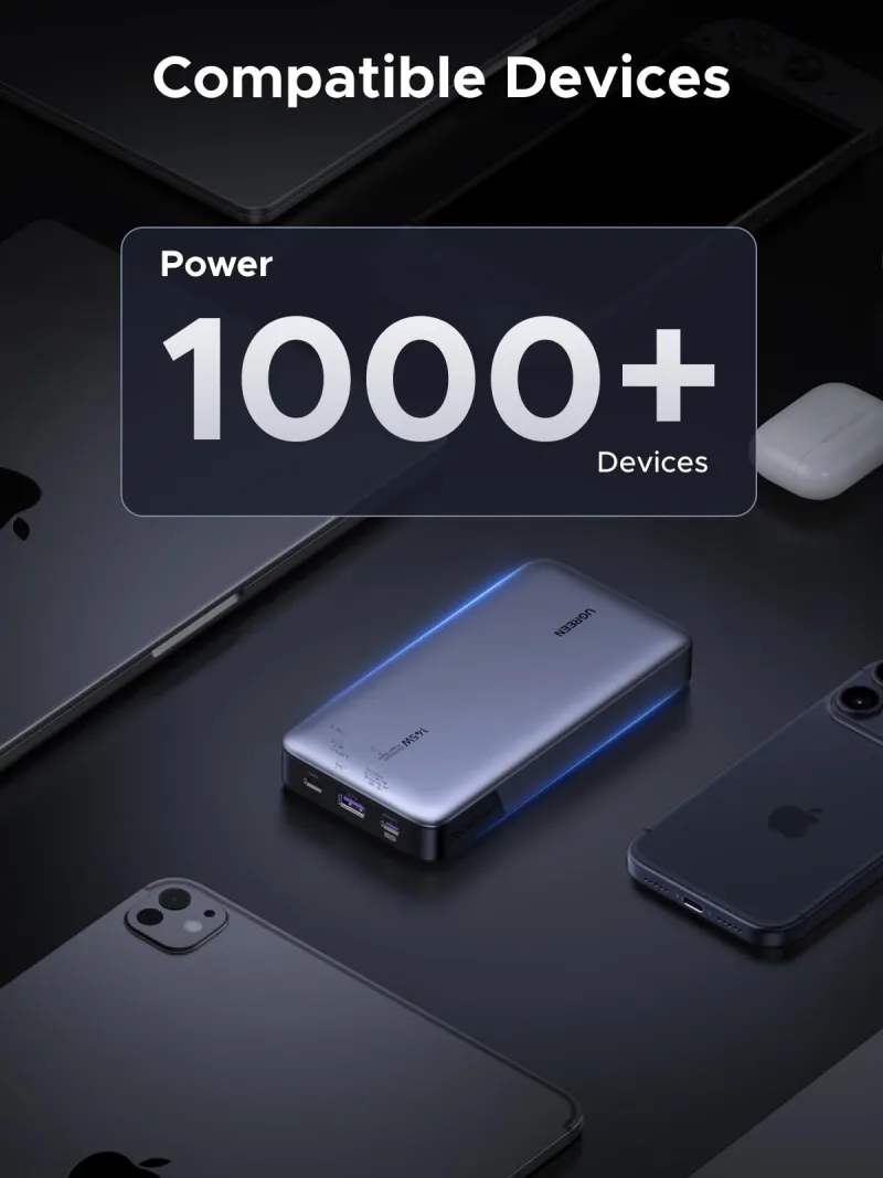 Bundle UGREEN Power Bank 145W + Caricatore GaN 65W