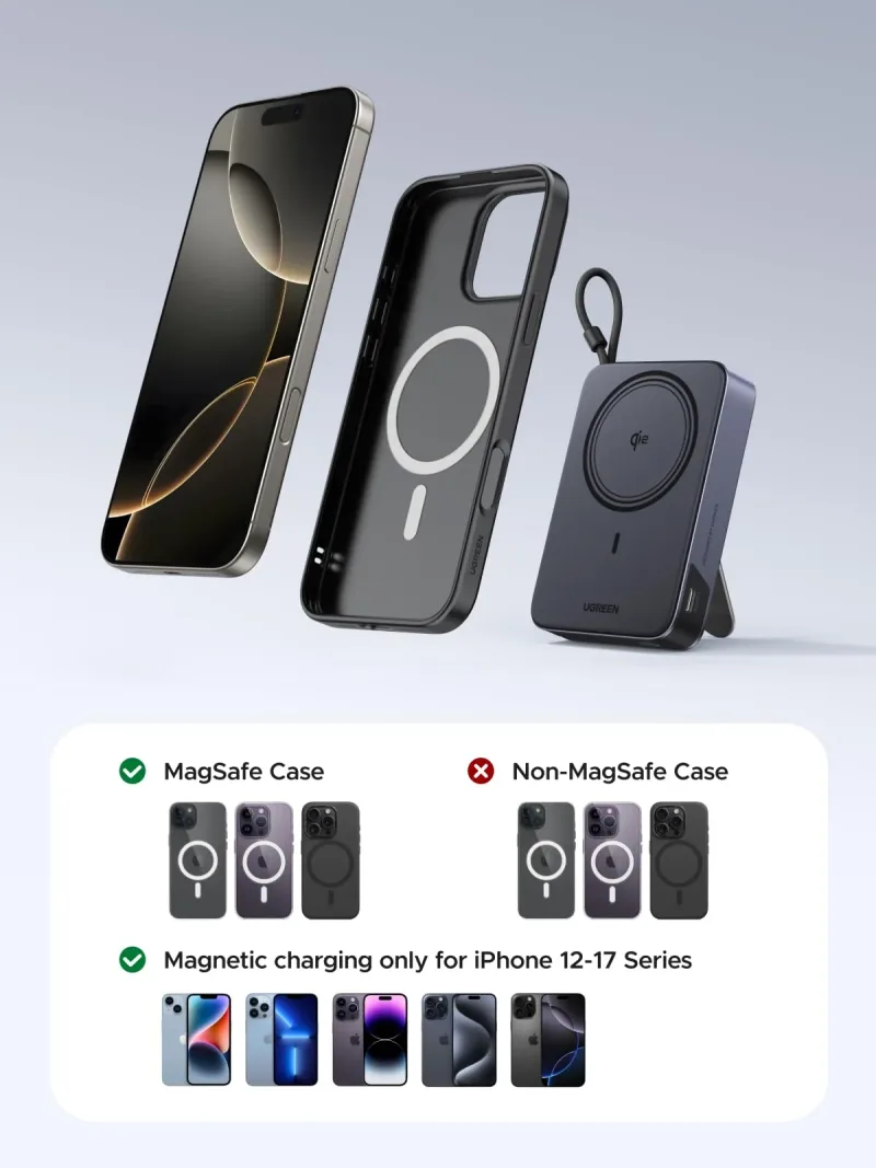 UGREEN 10000mAh Qi2 15W 磁気式モバイルバッテリー