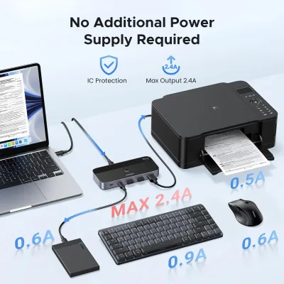 UGREEN Switch USBC - 2 puertos, 4 x USB 3.2, datos a 10 Gbps