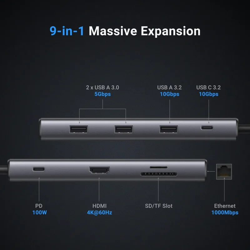 Hub USB-C UGREEN Revodok Pro 9-en-1
