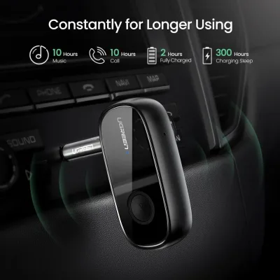 UGREEN Adaptador Bluetooth 5.1 Aux para coche