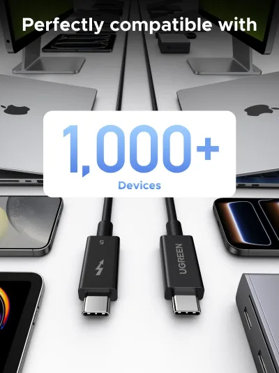 UGREEN Thunderbolt 5 USB-C-kabel, 80Gbps & 240W
