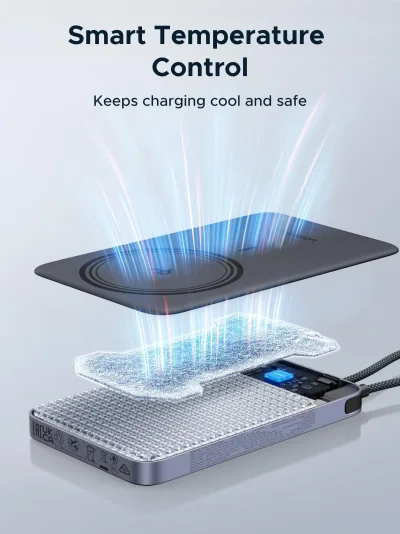 UGREEN MagFlow Air 磁気モバイルバッテリー（10000mAh、Qi2 15W）