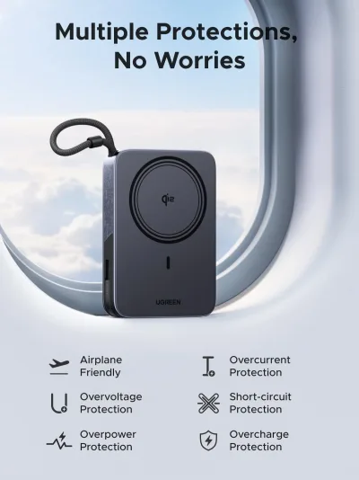 UGREEN 10000mAh Qi2 15W 磁気式モバイルバッテリー
