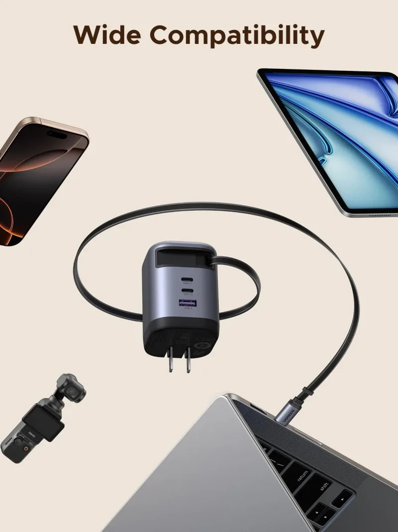 UGREEN Nexode 100W 충전기 (USB-C 케이블 일체형)