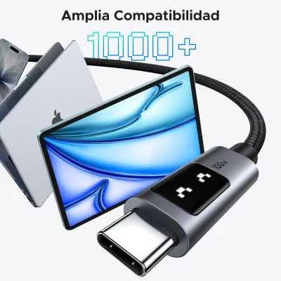 UGREEN UNO USB-C - USB-C -kaapeli 100W, 2 kpl