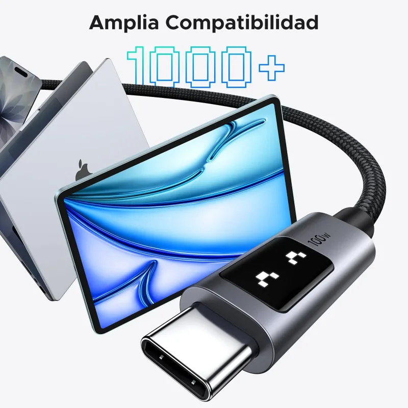 UGREEN UNO USB-C - USB-C -kaapeli 100W, 2 kpl