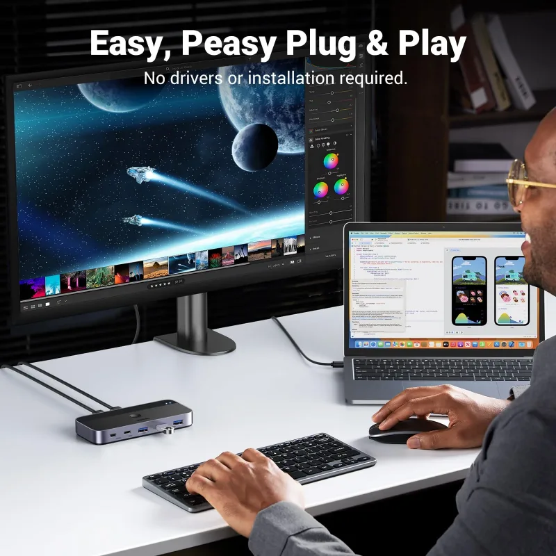 UGREEN Switch USB 3.0 pour partager des périphériques USB C et A entre 2 ordinateurs