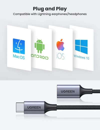 UGREEN USB C til Lightning-lydadapter