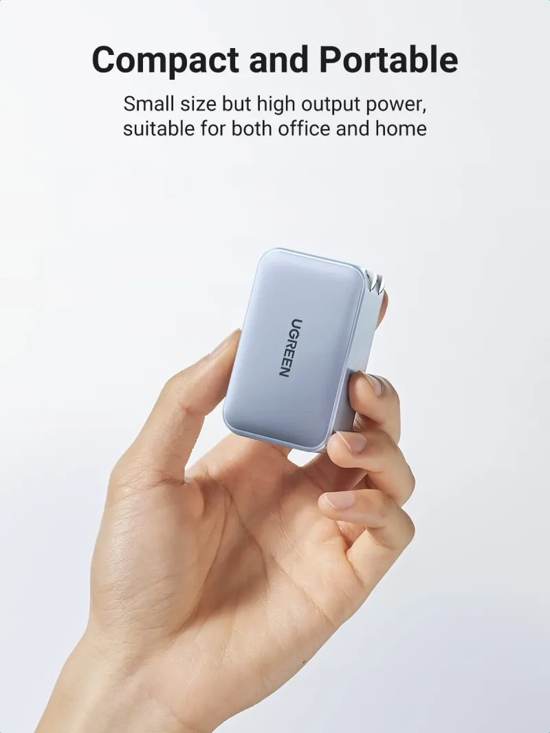 UGREEN Nexode 65W USB C GaN Oplader-3 Porte Vægoplader Bundle