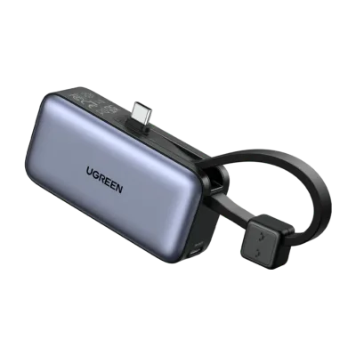 UGREEN Mini Power Bank 5000mAh 22,5W avec câble intégré