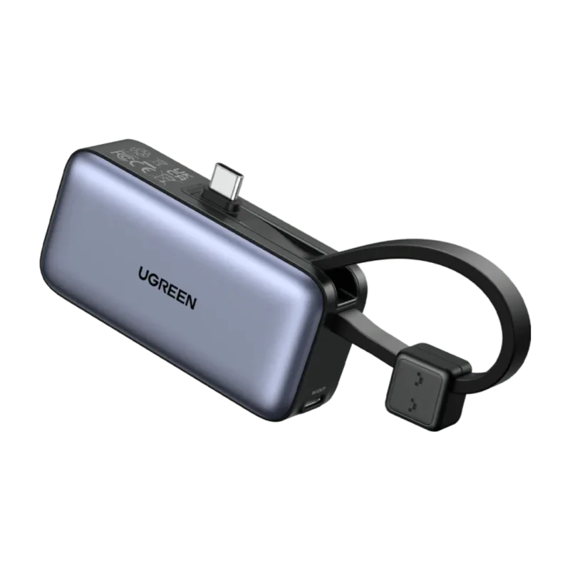 UGREEN Mini Power Bank 5000mAh 22.5W with Built-in Cable