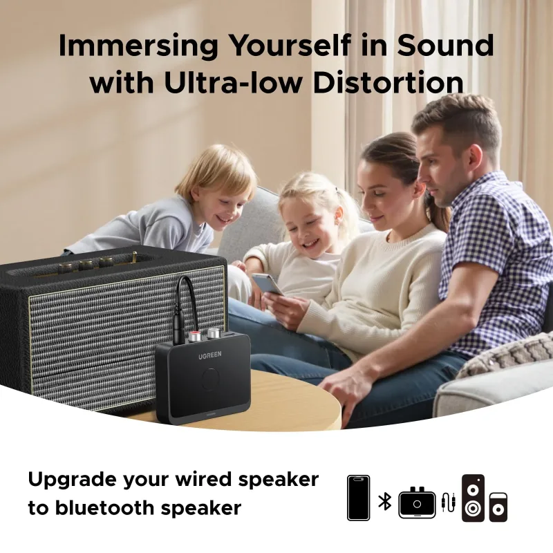 Receptor de audio Bluetooth 60 UGREEN con LDAC