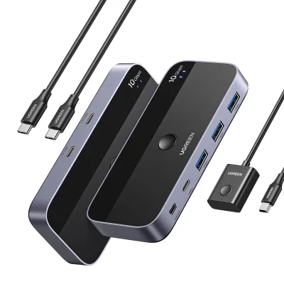 UGREEN Switch USBC - 2 puertos, 4 x USB 3.2, datos a 10 Gbps