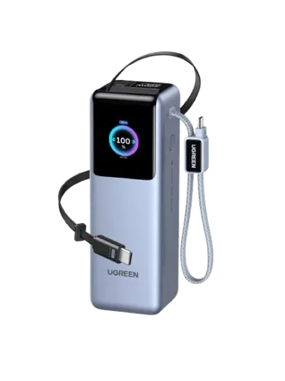 UGREEN 200W 보조배터리 25000mAh 고속 충전 내장 케이블