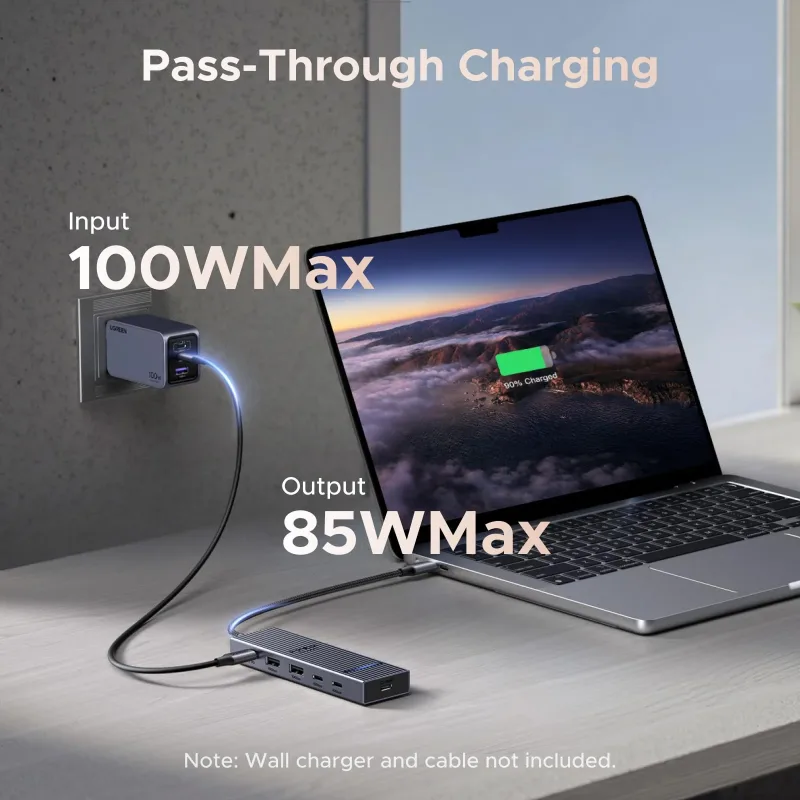 UGREEN Revodok Hub USB-C 6 en 1 | HDMI 4K y carga de 100 W